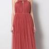 Lanvin Silk Tulle Grecian Dress in Red (raspberry) - Lyst