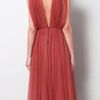Lanvin Silk Tulle Grecian Dress in Red (raspberry) - Lyst