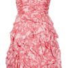 Notte By Marchesa Strapless Printed Silkorganza Dress in Pink - Lyst