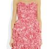 Notte By Marchesa Strapless Printed Silkorganza Dress in Pink - Lyst