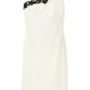 Notte By Marchesa Oneshoulder Embellished Silkcrepe Dress in Beige (white) - Lyst