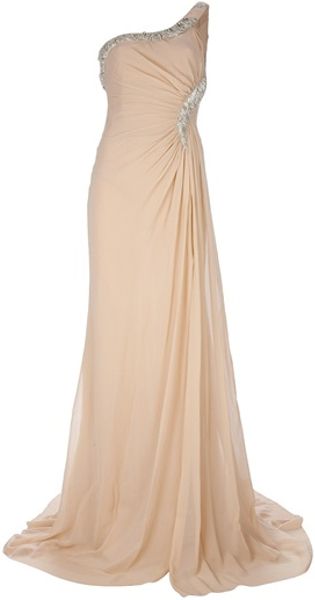 Roberto Cavalli Floor Length Dress in Beige (nude) - Lyst