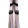 Roberto Cavalli Printed Silkchiffon and Lace Gown in Purple (violet) - Lyst
