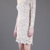 Stella Mccartney Asymmetric Lace Dress in Beige (nude) - Lyst