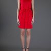 Stella Mccartney Draped Back Dress in Red - Lyst