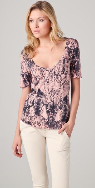 Textile Elizabeth And James Melrose Tee in Pink (rose) - Lyst