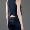 Theyskens' Theory Short Back Tank in Black - Lyst