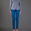 Theyskens' Theory Jezi Collarless Jacket in Blue - Lyst