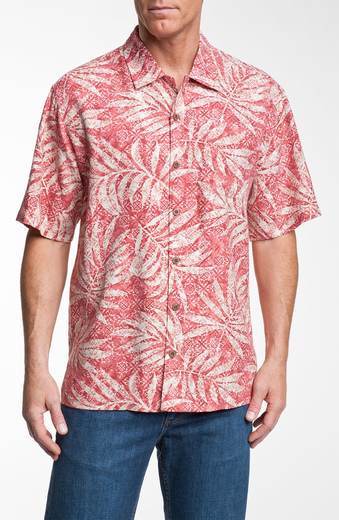 Tommy Bahama Palm City Silk Camp Shirt in Red for Men (roseroot) Lyst