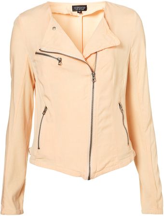 Topshop Tencil Jersey Panel Biker - Lyst
