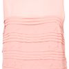 Topshop Pleated Scallop Crop Shell Top in Pink (rose) - Lyst