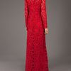 Valentino Crochet Maxi Dress in Red - Lyst