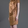 Vivienne Westwood Anglomania New Drape Dress in Gold (bronze) - Lyst
