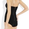 Willow Lasercut Stretchcrepe Bodysuit in Black - Lyst