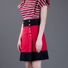 Yves Saint Laurent Button Up Skirt in Red - Lyst