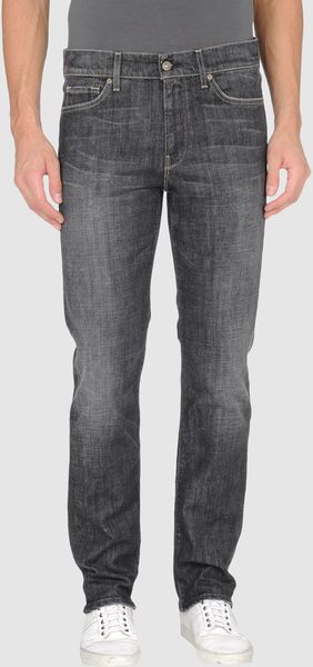 7 For All Mankind Denim Trousers in Blue for Men (black) - Lyst