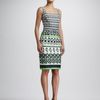 David Meister Square Neck Printed Dress in Multicolor (multi) - Lyst