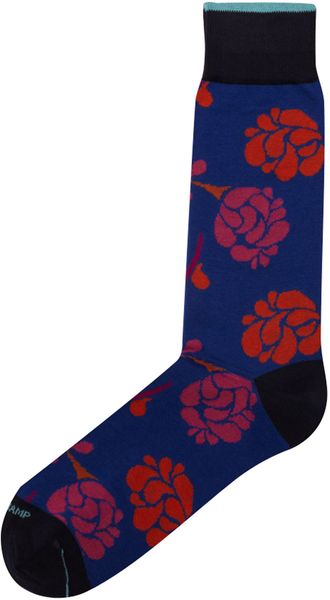 Duchamp Floral Print Socks - Lyst