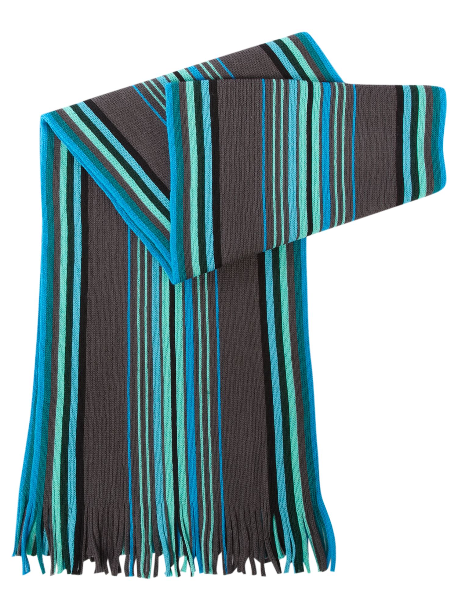 Linea Multi Stripe Scarf in Blue for Men (charcoal) Lyst
