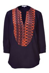 Sandro Marine 34 Sleeve Tunic Top