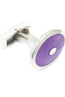 Tm Lewin Lilac Radiating Oval Enamel Cufflinks - Lyst