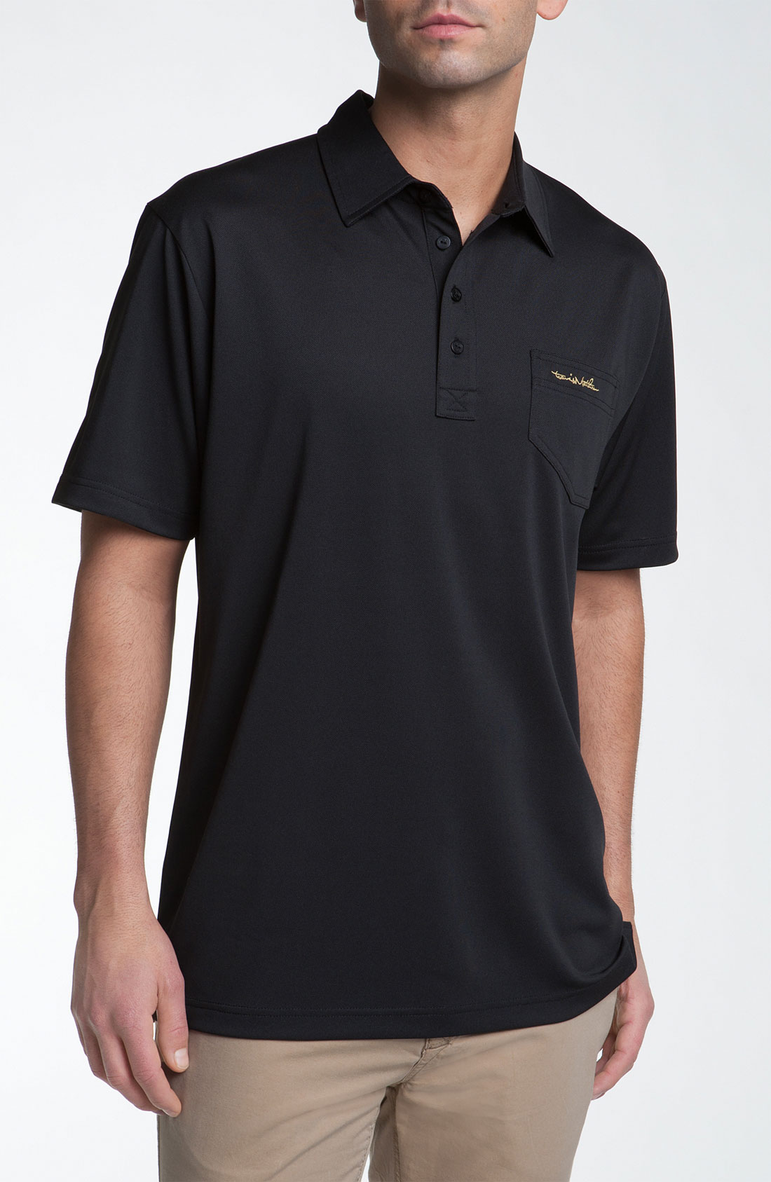 Travis Mathew Winged Slim Fit Golf Polo in Black for Men (black/ gold) Lyst