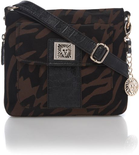 Ak Anne Klein Mane Trinity Cross Body Bag in Brown