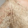 Anoushka G Emma Lace Cut Out Jacket and Dress in Gold - Lyst