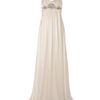 Anoushka G Barbara Satin Empire Line Dress in White (ivory) - Lyst