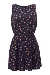 Ax Paris Swallow Print Playsuit