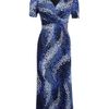 Cc Animal Wave Print Jersey Dress in Blue (multi-coloured) - Lyst