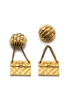 Chanel Chanel Bag Charm Earrings - Lyst