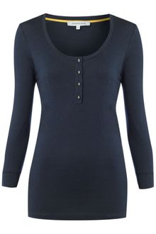 Dickins & Jones Three Quarter Sleeved Button Top - Lyst