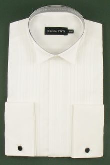 Double Two Wing Collar Plisse Front Dress Shirt - Lyst