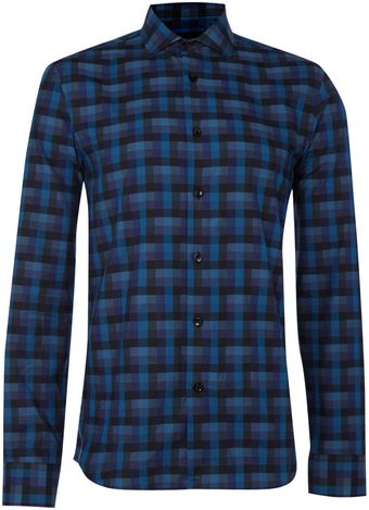 Duchamp Equilibrium Check Formal Long Sleeved Shirt - Lyst