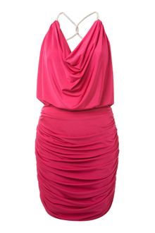 Forever Unique Janet Backless Drape Neck Dress - Lyst