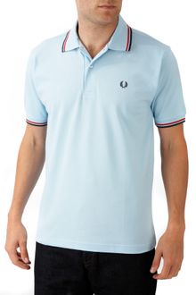 Fred Perry Shortsleeved Twin Tipped Polo Shirt - Lyst