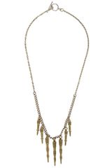 French Connection Ridged Spike Choker Necklace