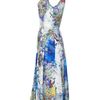 Full Circle Lotus 50s Full Midi Dress in Blue (multi-coloured) - Lyst