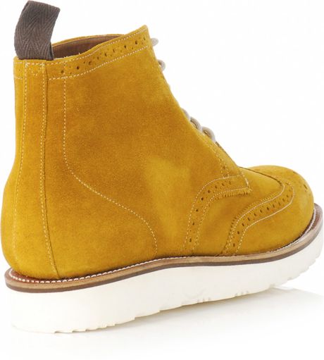 mustard flat boots