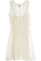 Haute Hippie Silkgeorgette and Lace Dress