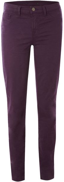  Low Rise Coloured Skinny Leg Twill Jeans 