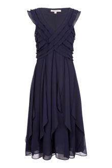 Jacques Vert Monique Crossover Chiffon Dress - Lyst