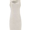 Jane Norman Bow Front Shift Dress in Beige (cream) - Lyst