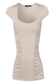 Jane Norman Ruched Side Tee - Lyst