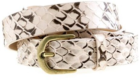 J.crew Snakeskin Belt in Beige (creamy peach) - Lyst