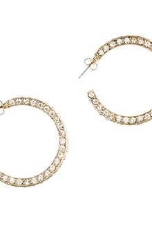 J.Crew Crystal Hoop Earrings - Lyst