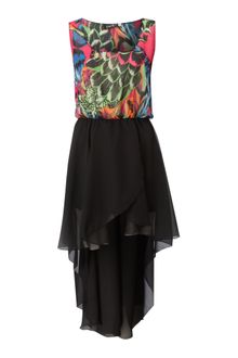 John Zack Feather Print Hilow Dress - Lyst