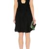 Karen Millen Geometric Embroidery Dress in Black - Lyst