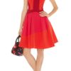 Karen Millen Colour Contrast Collection Dress in Red (pink) - Lyst